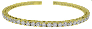 18kt yellow gold flexible diamond bangle