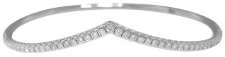 18kt white gold diamond bangle bracelet.