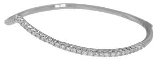 18kt white gold diamond bangle bracelet.