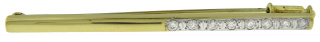14kt yellow gold diamond bar pin