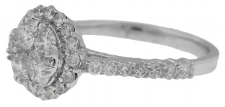 18kt white gold diamond ring.