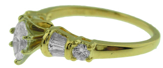 14kt yellow gold engagement ring with marquise diamond .35ct H-I VS
