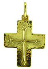 14kt yellow gold cross pendant