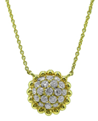 14kt yellow gold diamond necklace