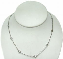 14kt white gold diamonds by the yard chain.