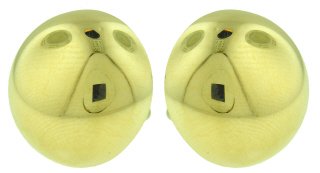14kt yellow gold button earrings