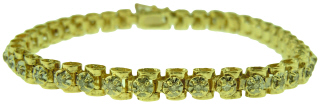 14kt yellow gold diamond bracelet