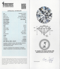 Loose round diamond .92ct G I2 IGL