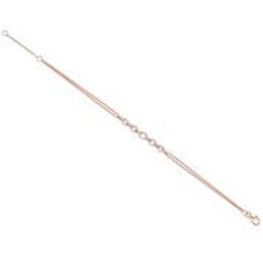 14kt rose gold chain link diamond bracelet