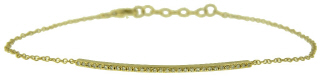 14kt yellow gold diamond bar bracelet.