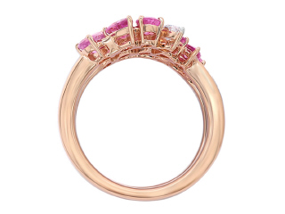 18kt Rose gold Pink Sapphire and Diamond Ring