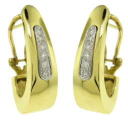 14kt yellow gold diamond earrings
