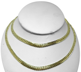 14kt yellow gold 36" tight cuban link chain