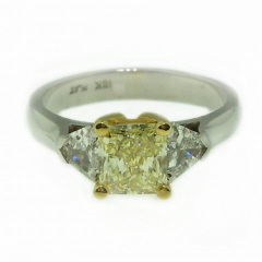 Plat/18KT 1.21ct LFY/VS2 diamond ring