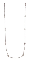 14kt white gold diamonds by the yard necklace. 16"