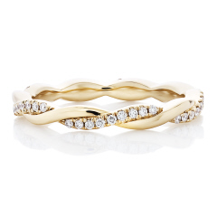 14kt yellow gold diamond twist ring
