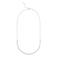 14kt white gold adjustable legnth diamond necklace.