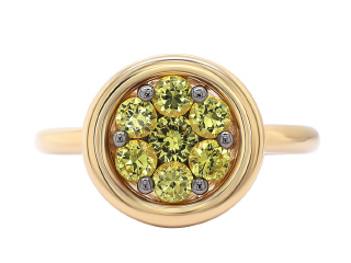 18kt yellow gold yellow sapphire ring