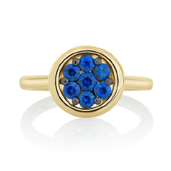 18kt yellow gold sapphire ring