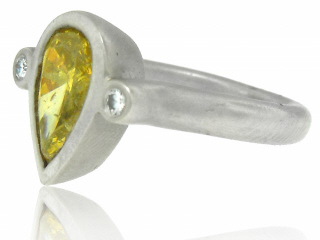 18kt Treated Yellow PS dia ring