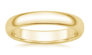 18kt yellow gold 4.6mm comfort fit band