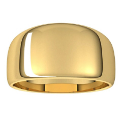 18kt yellow gold wide comfort fit band