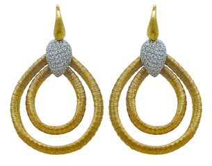 18kt yellow gold Yvel diamond earrings