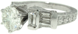 14kt white gold diamond semi-mount