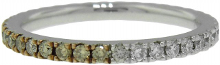 18 kt white gold brown and white diamond band