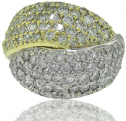 18kt yellow & white gold diamond ring (Kirk Kara)