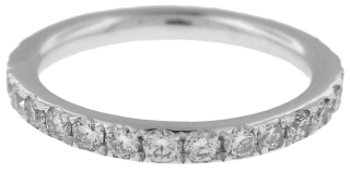 18kt white gold diamond eternity band.