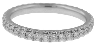 18kt white gold diamond eternity band.