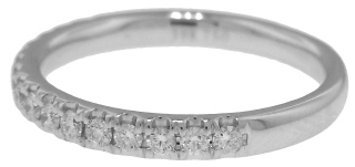 18kt white gold 1/2 way diamond band.