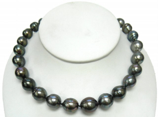 Strand Baroque black Tahitian pearl necklace