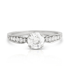 Platinum OEC diamond ring.