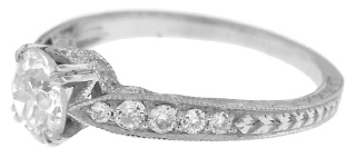 Platinum OEC diamond ring.