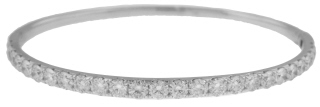 18kt white gold diamond bangle bracelet.