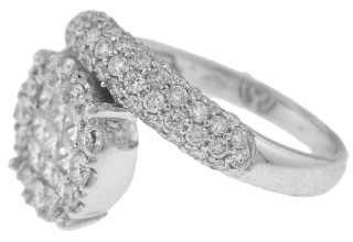 18kt white gold diamond ring.