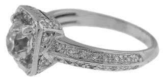 18kt white gold diamond engagement ring.