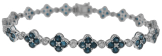 18kt white gold sapphire and diamond bracelet