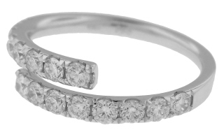 18kt white gold diamond band