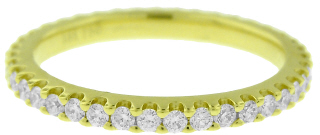 18kt yellow gold diamond eternity band.