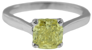 14kt white gold diamond solitaire engagement ring.