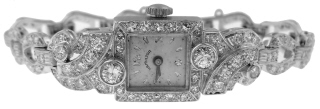 Platinum lady's Hamilton antique diamond watch