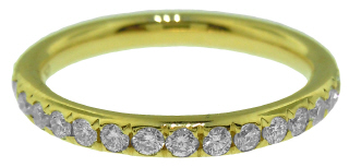 18kt yellow gold diamond eternity band.