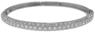 Platinum diamond bangle bracelet signed Tiffany