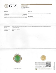 18kt yellow gold jadeite jade and diamond ring
