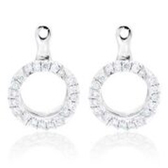 14kt white gold diamond earring jackets