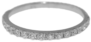 14kt white gold diamond band.