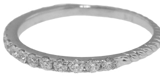 14kt white gold diamond band.